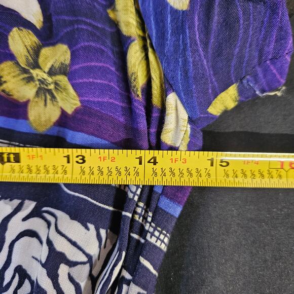 Jessica Howard Hawaiian Floral Wrap Dress Size 6P Maxi Vacation Travel Tropical - Picture 6 of 8